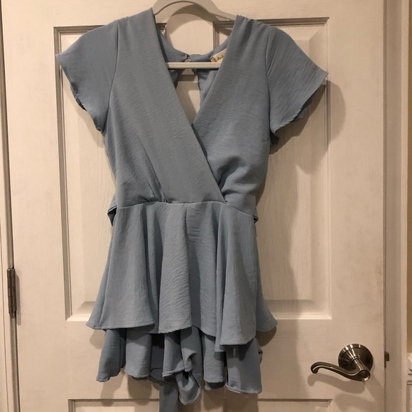 Altar’d State Blue Romper Dress - Picture 2 of 6